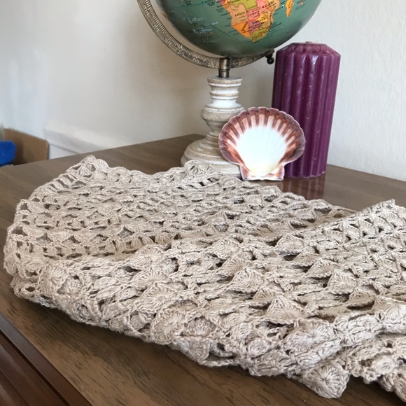 Silk and linen crochet lace sweater XS/S - Picture 7 of 16